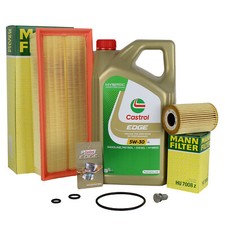 Produktbild - Mann Filterset +5L Castrol 5W30 für 1.6/2.0TDI Audi A3 VW Golf 6 Passat Touran