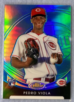 2010 Topps Finest Blue Refractor /299 Pedro Viola #143 RC Cincinnati Reds