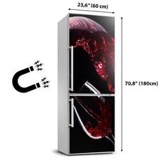 3D  Fridge Wall Self Adhesive Removable Sticker Decal Food Red wine
