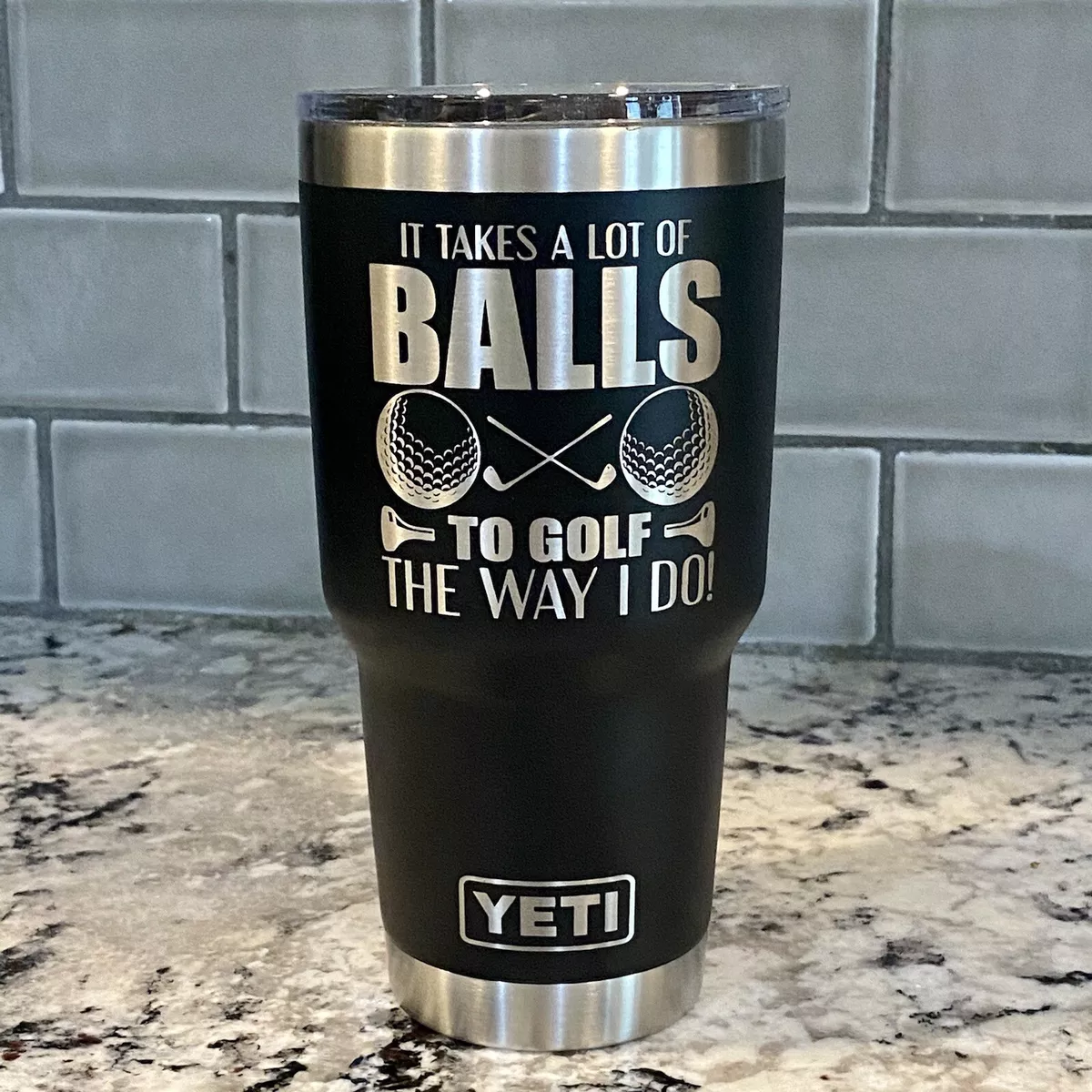 REAL YETI 30 Oz. Travel Mug With Stronghold Lid Laser Engraved