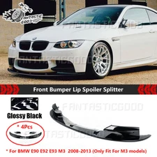 For BMW 3-Series E90 E92 E93 M3 2008-13 MP Style Black Front Bumper Lip Splitter