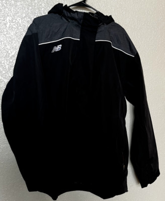 XL New Balance Removable Hooded Waterproof Reflective Jacket (Mens) Black