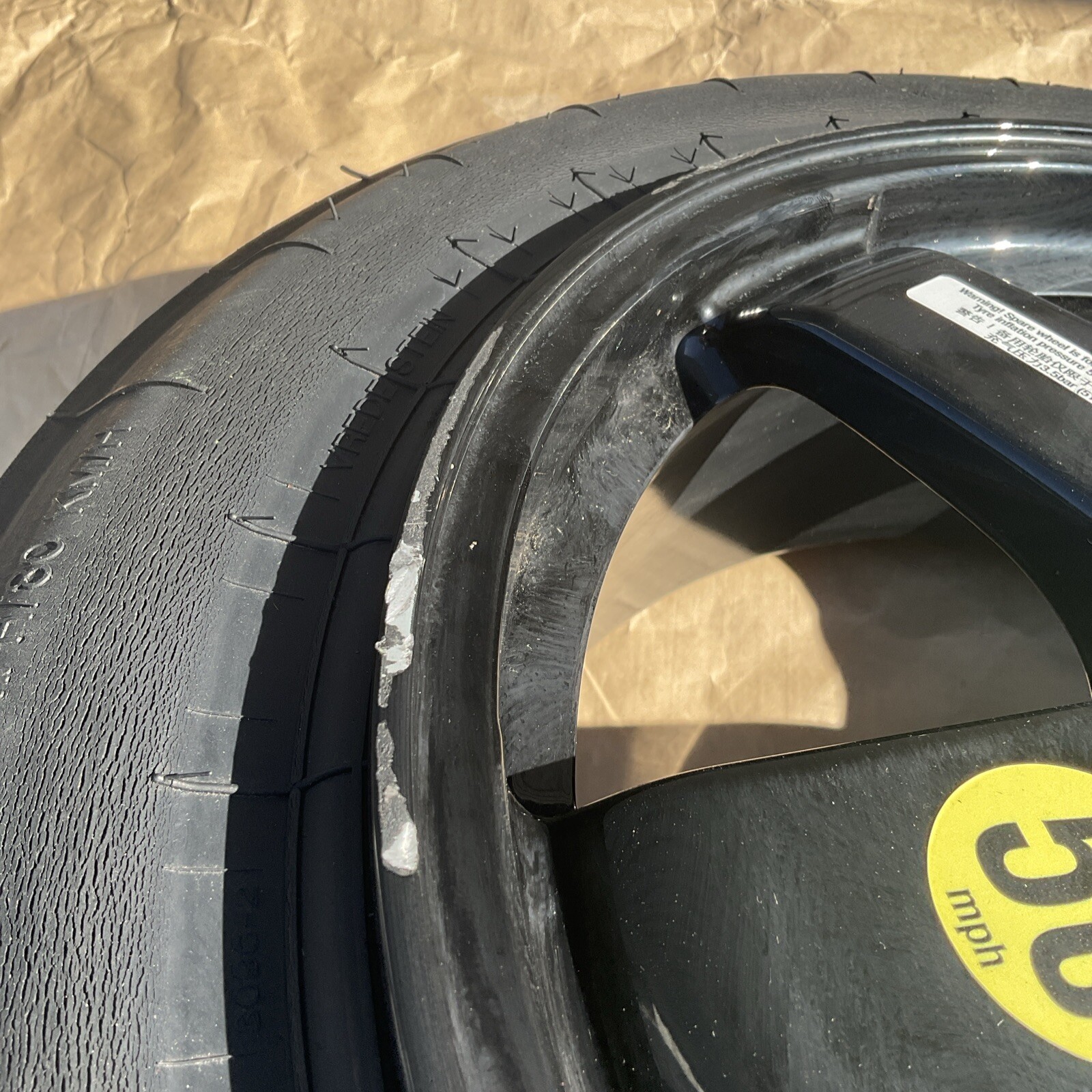 2014-2021 MASERATI QUATTROPORTE 18X6 COMPACT SPARE TIRE WHEEL