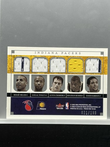 2004-05 SkyBox Fresh Ink Five on Five Pistons vs Pacers Wallace Billups 21/199 - Picture 2 of 2