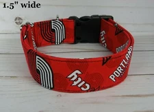 Portland Trail Blazers NBA Terri's Dog Collar handmade adjustable basketball