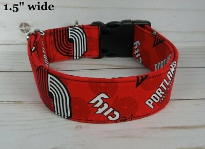 Portland Trail Blazers NBA Terri's Dog Collar handmade adjustable basketball
