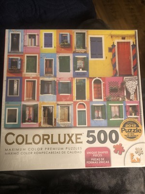Colorluxe 500 Piece Puzzle - Colorful Doors Unique Shaped Pieces