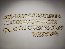 54 5/8" Wood Fancy Letters Unpainted Vintage Kids Crafts