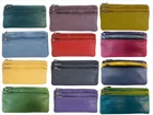 Golunski Soft Real Leather 3 Section Zipped Coin Purse In Various Colours - 0330
