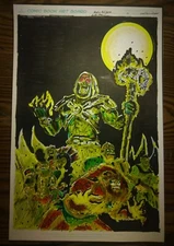 MASTERS ot UNIVERSE ORIGINAL ART 11X17 Skeletor MOTU Origins He-Man Drawing ****