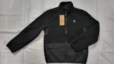 NEW ROSSIGNOL MEN'S FLEECE SWEAT BLACK JACKET SIZE M