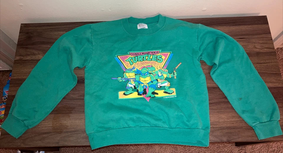 Suéter De Colección 1990 Teenage Mutant Ninja Turtles Verde Usado�� Foto 3 de 4