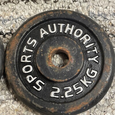 Lot De Plaques De Poids Sports Authority – 10, 5 Et 2.5 Lb – Fonte – 1″ Standard