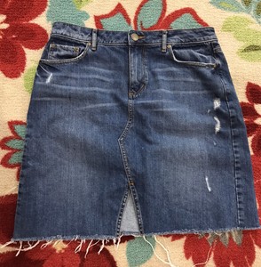 ann taylor loft jean skirt
