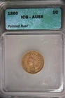 1860 Indian Head Cent - ICG AU55 * Pointed Bust * Full Liberty - Diamonds!!