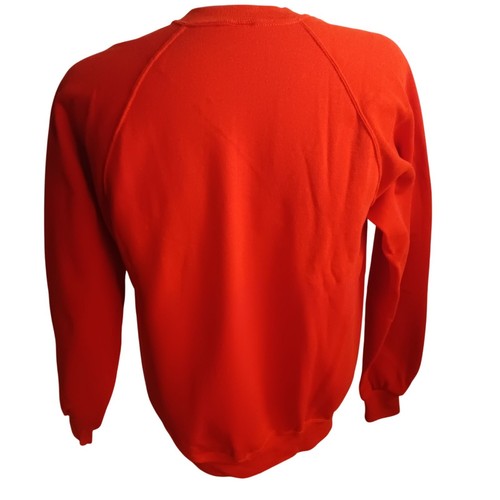 1OF1 SUN FADE Vtg 80's Jerzees Orange Crewneck Sweatshirt Large Raglan Sleeves - Picture 4 of 5