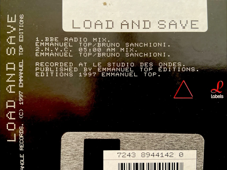 BBE B.B.E ENTER Load & Save RARE CD Trance Age Of Love Emmanuel Top Sanchioni - Image 3 of 3