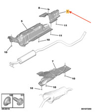 PEUGEOT 5008 Exhaust System Heat Protection 9810052880 NEW GENUINE
