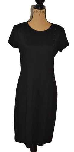 Brooks Brothers Little black dress, short sleeve Button shoulder NWT size 6 - Picture 4 of 12