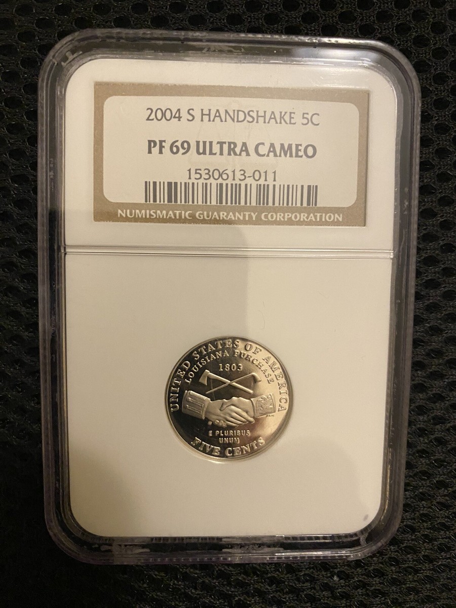 2004-S 5c Handshake Jefferson Nickel- PF69 Ultra Cameo-NGC Brown