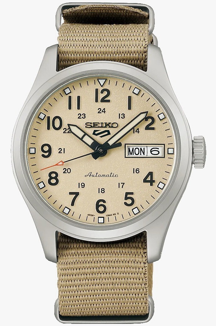 Seiko 5 'Desert Kit' Midfield Sports Style Nylon Strap Men's Watch