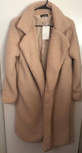 NWT Suvimuga Pink Teddy Open-front Long 
