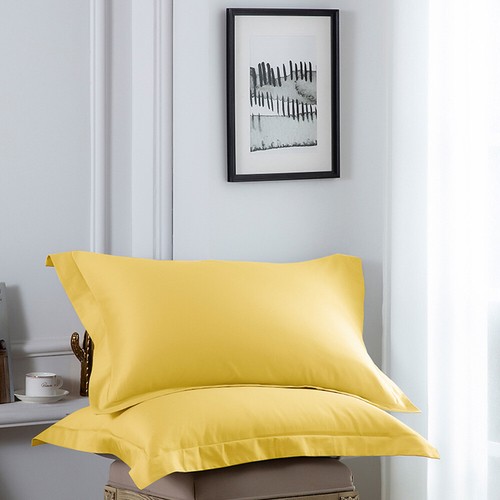 High Quality 100% Cotton Pillow Sham Set of 2 Soft Comfy 10 Colors Available - Picture 36 of 38