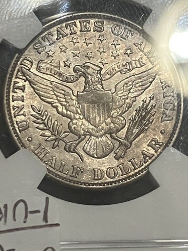1901 Barber Half Dollar 50c NGC. Certified AU55. Great Luster. - Picture 5 of 8