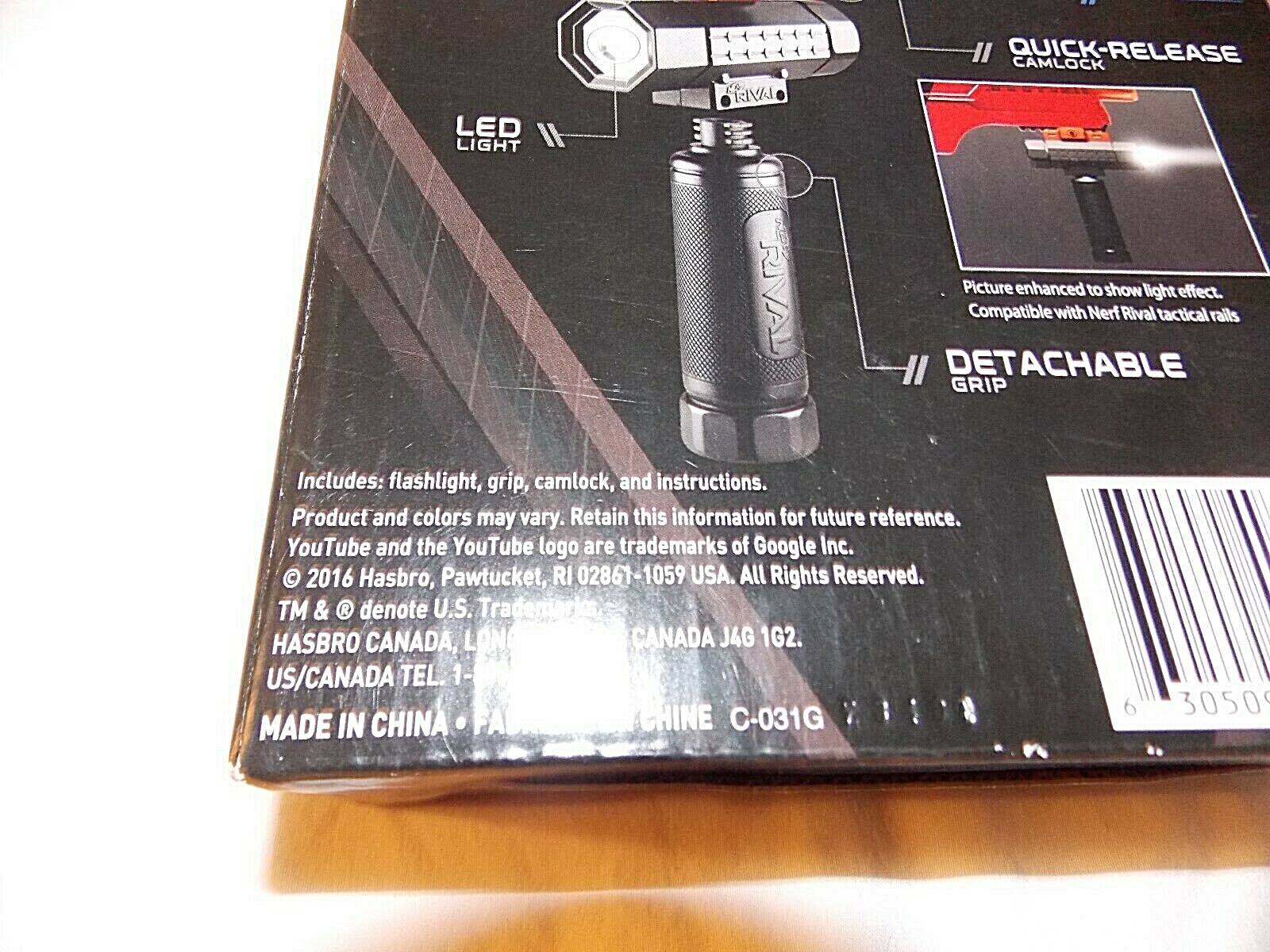 nerf rival flashlight grip compatibility