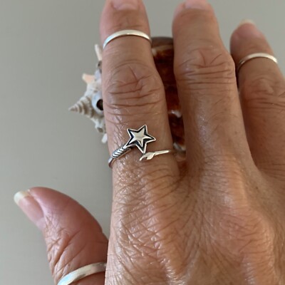 Sterling Silver Shooting Star Ring, Celestial Silver Rings | eBay