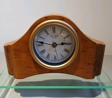 WM WIDDOP Traditional Napoleon Bulova style Wooden Mantel Desk Table Clock 