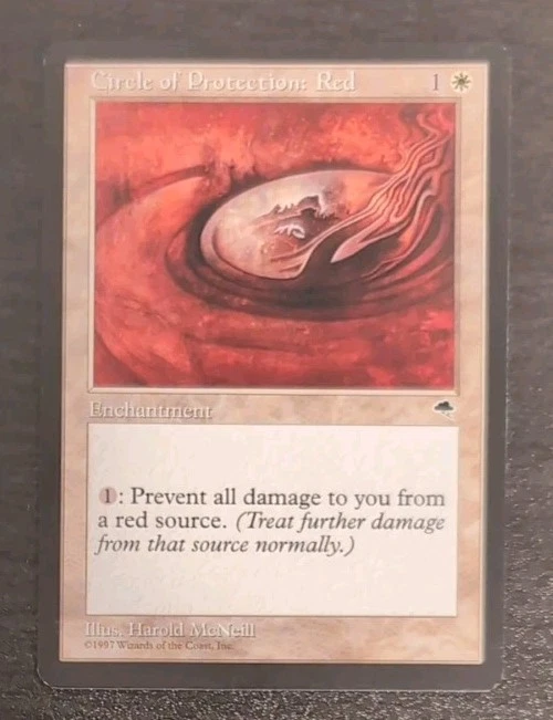 Circle of Protection: Red Magic: The Gathering  Tempest Lightly Played - Image 3 of 3