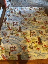 Vintage Handmade Winnie The Pooh Tigger Piglet Clouds Blanket Kerrits 65x77