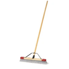 Harper Push Broom Indoor Steel Brace Hardwood Head Resists Warping 24 in. Width