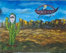 Where Is Grumpy, Acrylic Painting - 16x20 Hand Painted Artwork on Canvas