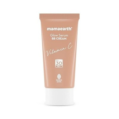 Mamaearth Glow Serum BB Cream with Vitamin C & Turmeric - 25 g | Long Lasting Na