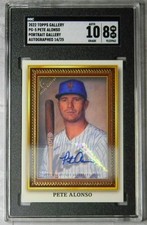 2022 Topps Gallery #PG-5 Pete Alonso Portrait Gallery  Auto. 14/25 SGC 10/8