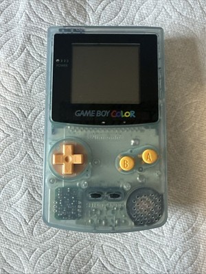US Seller, Authentic  Game Boy Color Clear Water Blue TSUTAYA Edition, Tested!