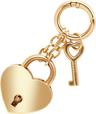 Gold Heart-Shaped Chain Pendant, Bag Charms for Handbags Fashion Accessories for