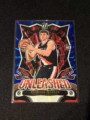 2024-25 Donruss basketball Donovan Clingan Rc 13 34/49 Unleashed Blue