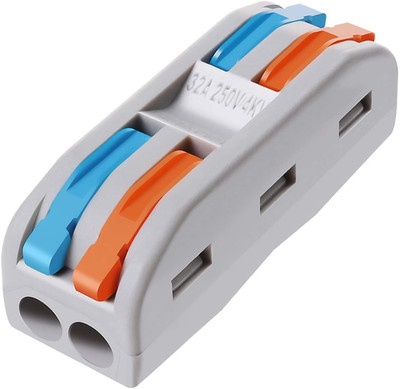 Wire Connectors Nuts, 10Pcs 2 Conductor Compact Splicing Wire Connectors with Co