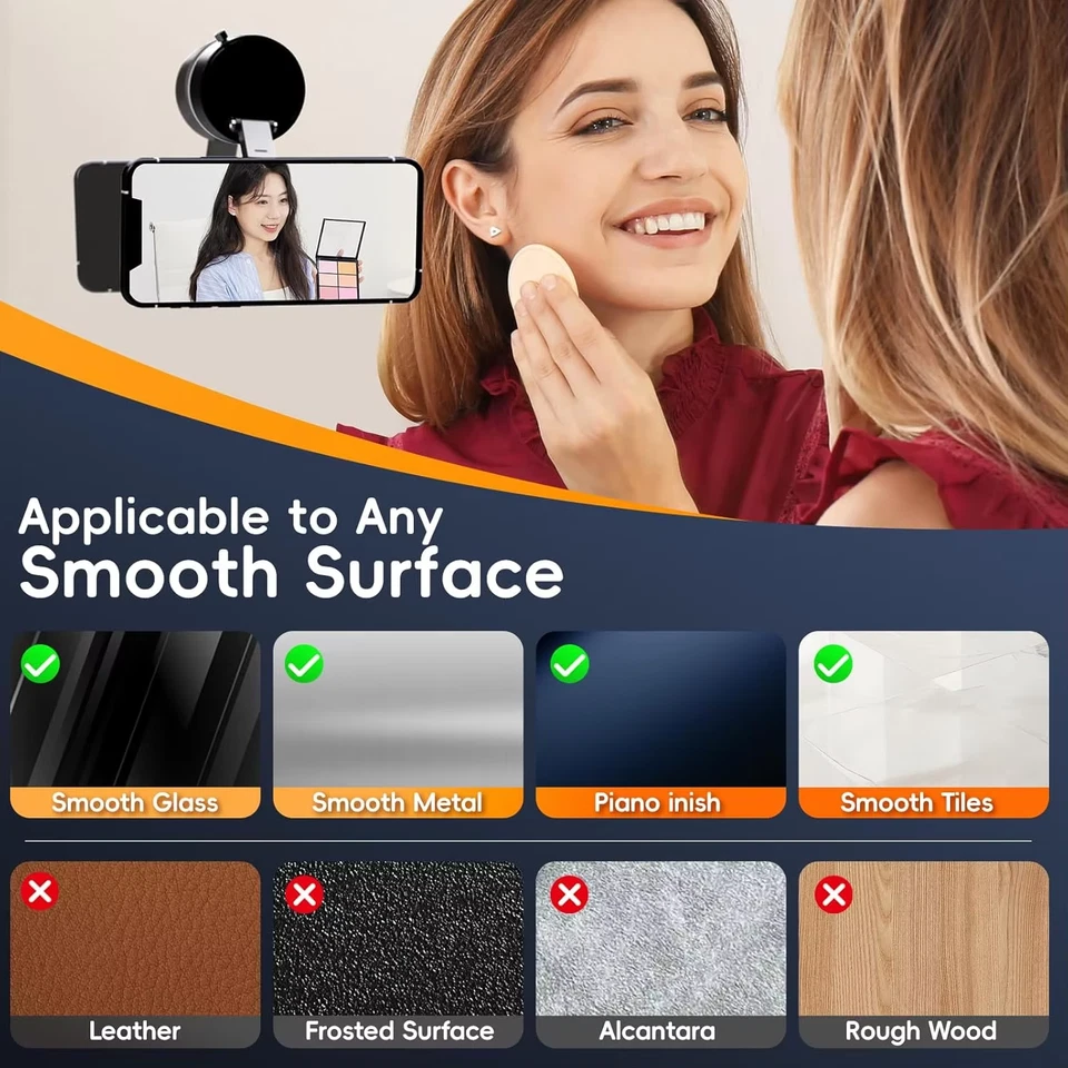 Soporte magnético para teléfono 360 aspiradora con ventosa ajustable soporte plegable para montaje en coche Foto 4 de 4