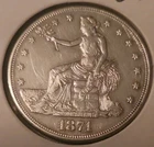 1874 San Francisco Trade Dollar $1 Silver Coin .900 Fine