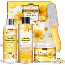 Foot Soak Set Pedicure Kit, Vanilla chamomile Foot Soak Salts,Foot File,Foot ...