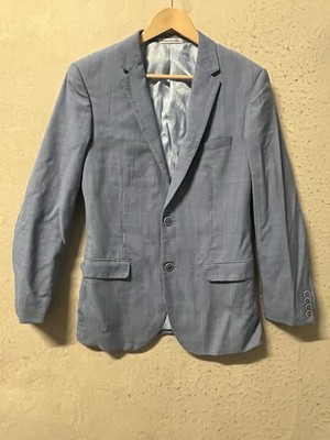 Giovanni Bresciani Super 150 s Men's Blue Slim Fit Blazer Jacket Sz See Pictures