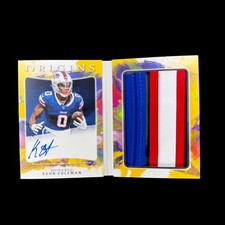 2024 Panini Origins #RBO-KCO Keon Coleman Rookie Booklet Patch Auto Gold #/25