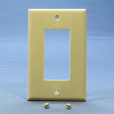 Cooper 2051V Ivory 1-Gang Decorator Thermoset Wallplate Switch Mid-Size Cover