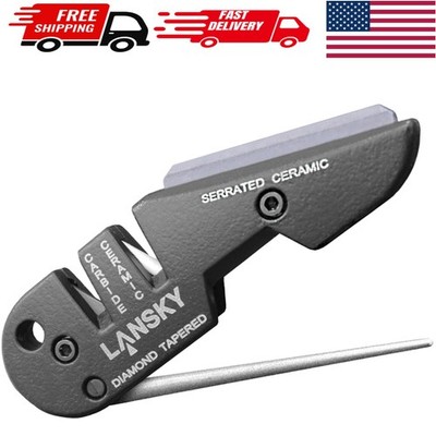 Lansky Blademedic - Ultimate Portable 4-in-1 Knife Sharpener for All Blades