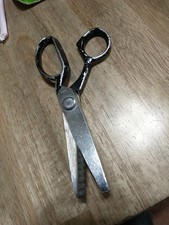 VINTAGE Pinking Shears Zig Zag Fabric Scissors Black Handle JAPAN 7" TL