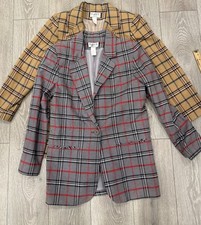 Mary Mcfadden multicolored Lot Of 2 one button Cotton blazer Small Read